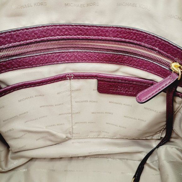 MICHAEL KORS Brooklyn Large Convertible Leather Hobo Plum (limited edition) - Picture 15 of 15